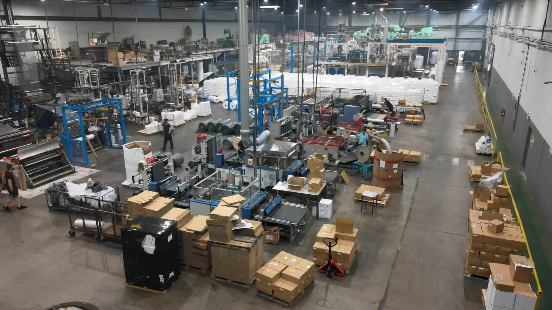 Factory Wide Shot Inside the factory